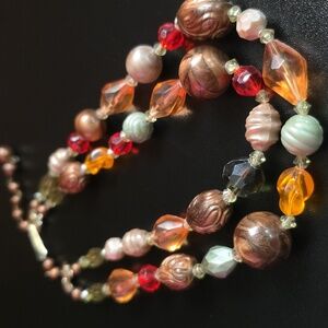 Retro Vintage Germany Various Bead Choker Necklace